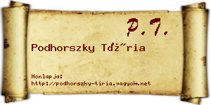 Podhorszky Tíria névjegykártya